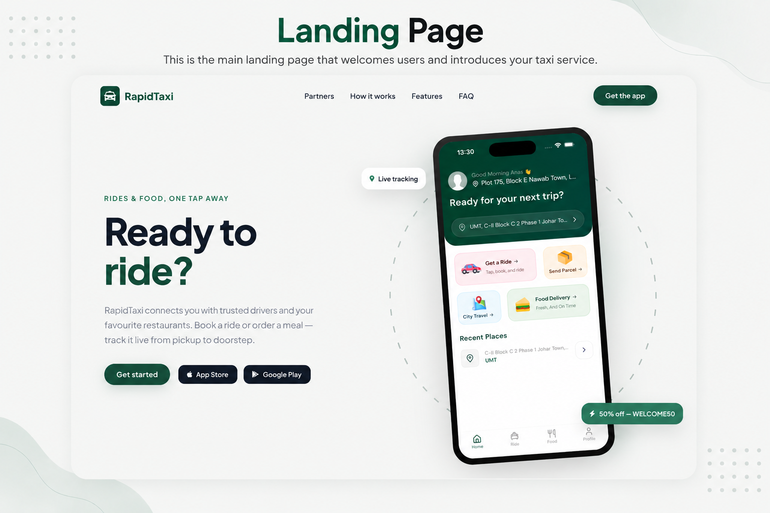 Rapidx public marketing landing page